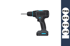 Cordless power drill tool for construction and DIY projects Product Image 1