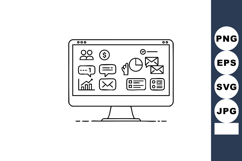 Computer Monitor Displaying Business Communication and Data Product Image 1
