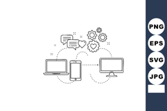 Digital communication and technology devices with social med Product Image 1