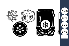Freezer Safe Icons Snowflake Thermometer Fridge Product Image 1