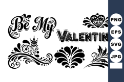 Valentine Love Romantic Floral Ornamental Elements Product Image 1