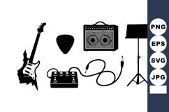 Electric Guitar Amplifier Pedal Pick Vector Product Image 1