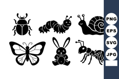 Insect and Animal Silhouette Vector Set Product Image 1