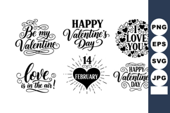 Romantic Valentine Heart Calligraphy Lettering Vector Product Image 1