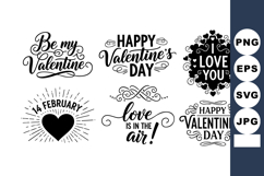 Valentine Typography Love Heart Romantic Design Product Image 1