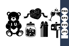 Valentine Gift Icons Vector Illustration Set Product Image 1