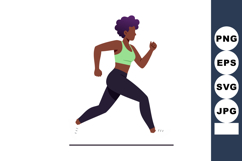 Woman running in athletic wear active fitness exercise healt Product Image 1