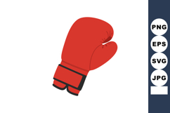 Red boxing glove isolated on white background vector illustr Product Image 1