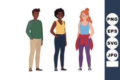 Diverse group of casually dressed young adults standing toge Product Image 1