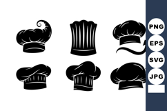 Chef Hats Collection Different Styles Vector Illustration Product Image 1