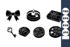Gift Boxes Chocolate Heart Key Candle Vector Product Image 1