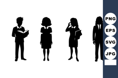 Silhouettes Business People Formal Clothes Vector Illustrati Product Image 1