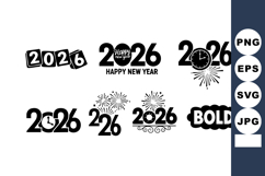 2026 New Year Countdown Numbers Fireworks Clock Product Image 1