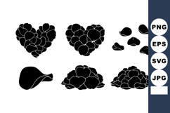Coffee Bean Heart Silhouette Vector Illustration Product Image 1