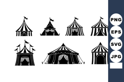 Vintage Circus Tents Carnival Marquee Silhouettes Product Image 1