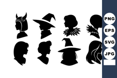 Halloween Helmets Hats Collars Vector Set Product Image 1