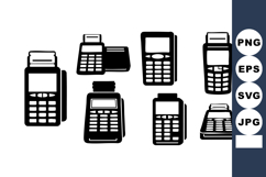 Payment Terminals Collection Flat Icons Set Product Image 1