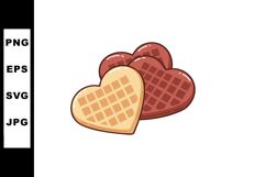 Heart shaped cookies in brown and beige colors with grid pat Product Image 1