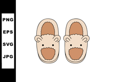 Baby soft slippers with bear face design warm indoor footwea Product Image 1