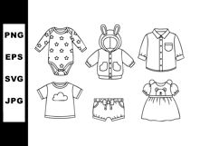 Baby Clothes Set with Bodysuit Hoodie Shirt T-shirt Shorts a Product Image 1