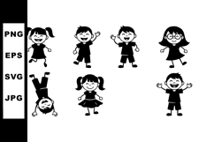 Happy children playing with joyful expressions in playful po Product Image 1