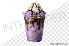 Ube Affogato PNG Clipart Drink Beverage Watercolor Illust Product Image 1