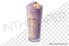 Ube banana smoothie PNG Drink Clipart beverage watercolor Product Image 1