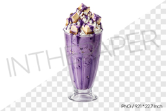 Ube cheesecake shake PNG Drink Clipart beverage watercolor Product Image 1