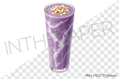 Ube coconut smoothie PNG Drink Clipart beverage watercolor Product Image 1