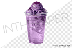 Ube Cream Soda PNG Clipart Drink Beverage Watercolor Illust Product Image 1