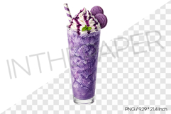 Ube frappe PNG Drink Clipart beverage watercolor illust whip Product Image 1