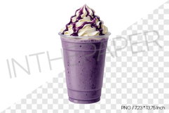 Ube Frappe PNG Clipart Drink Beverage Watercolor Illust Product Image 1