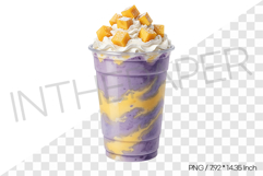 Ube Mango Smoothie PNG Clipart Drink Beverage Watercolor Product Image 1