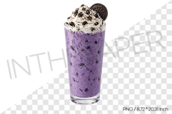 Ube oreo shake PNG Drink Clipart beverage watercolor illust Product Image 1