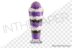 Ube parfait drink PNG Drink Clipart beverage watercolor Product Image 1