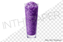 Ube slush PNG Drink Clipart beverage watercolor illustration Product Image 1