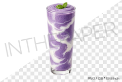 Ube smoothie PNG Drink Clipart beverage watercolor illust Product Image 1