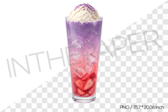 Ube strawberry cream soda PNG Drink Clipart beverage Iced Product Image 1