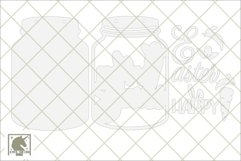 Happy Easter Mason Jar Sign SVG | Easter Bunny Door Sign SVG Product Image 2