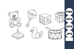 Classic baby toys including teddy bear rattle blocks spi Product Image 1