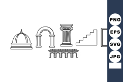 Architectural Elements Vector with Dome Arch Column Product Image 1