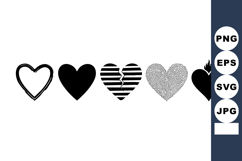 Heart Shapes Vector with Different Styles and Textures Product Image 1