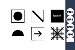 Bauhaus style geometric shapes and abstract symbols vector d Product Image 1