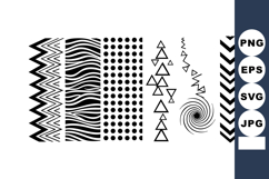 Abstract black and white seamless vector patterns including Product Image 1