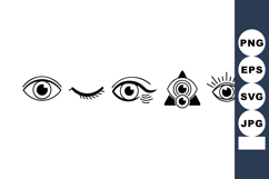 Eye symbols collection with diverse styles and abstract shap Product Image 1