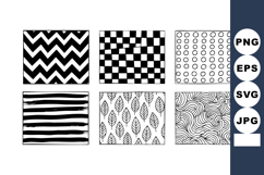 Abstract black and white geometric and organic seamless patt Product Image 1