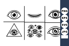 abstract eye symbols with artistic design and geometric Product Image 1