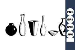 Collection of various vintage ceramic and glass bottles and Product Image 1