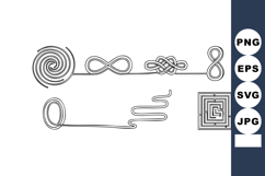 Abstract black and white labyrinth and maze vector elements Product Image 1