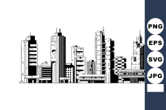 Modern urban cityscape skyline with skyscrapers and high-ris Product Image 1